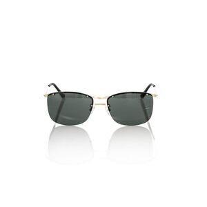 Frankie Morello Black Metallic Fibre Men Men's Sunglasses